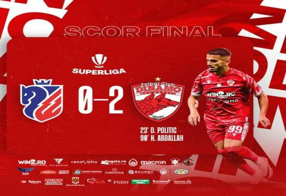 VIDEO Dinamo a câştigat la Botoşani (2-0) şi a pus capăt unei serii de 13 meciuri fără victorie în Superligă