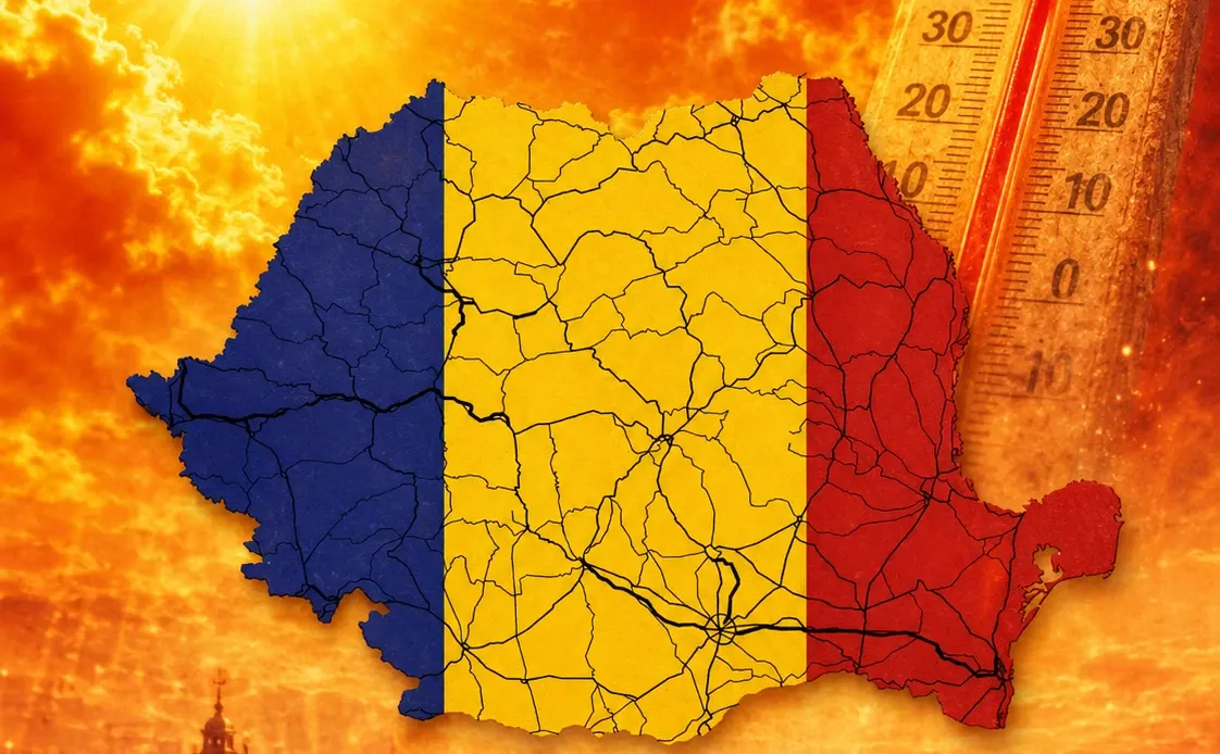 Caniculă și cod portocaliu în România, până la 40 de grade Celsius: ce județe sunt vizate și când vin furtunile