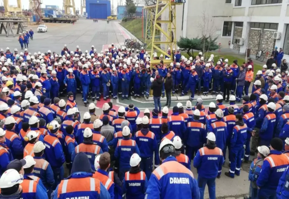 Sindicaliștii de la Șantierul naval Mangalia, discuții tensionate azi cu ministrul Economiei